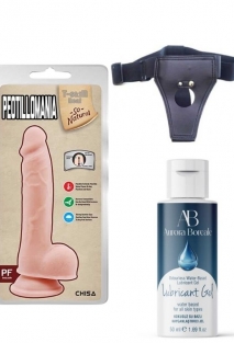 Belden Ba�lamal� Kayganla�t�r�c� Set Peotillomania 19.5cm Ger�ek�i Dildo